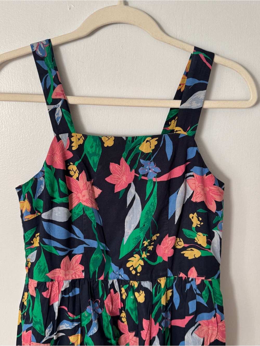J. Crew Floral Tiered Cotton Maxi Dress w/ Pockets